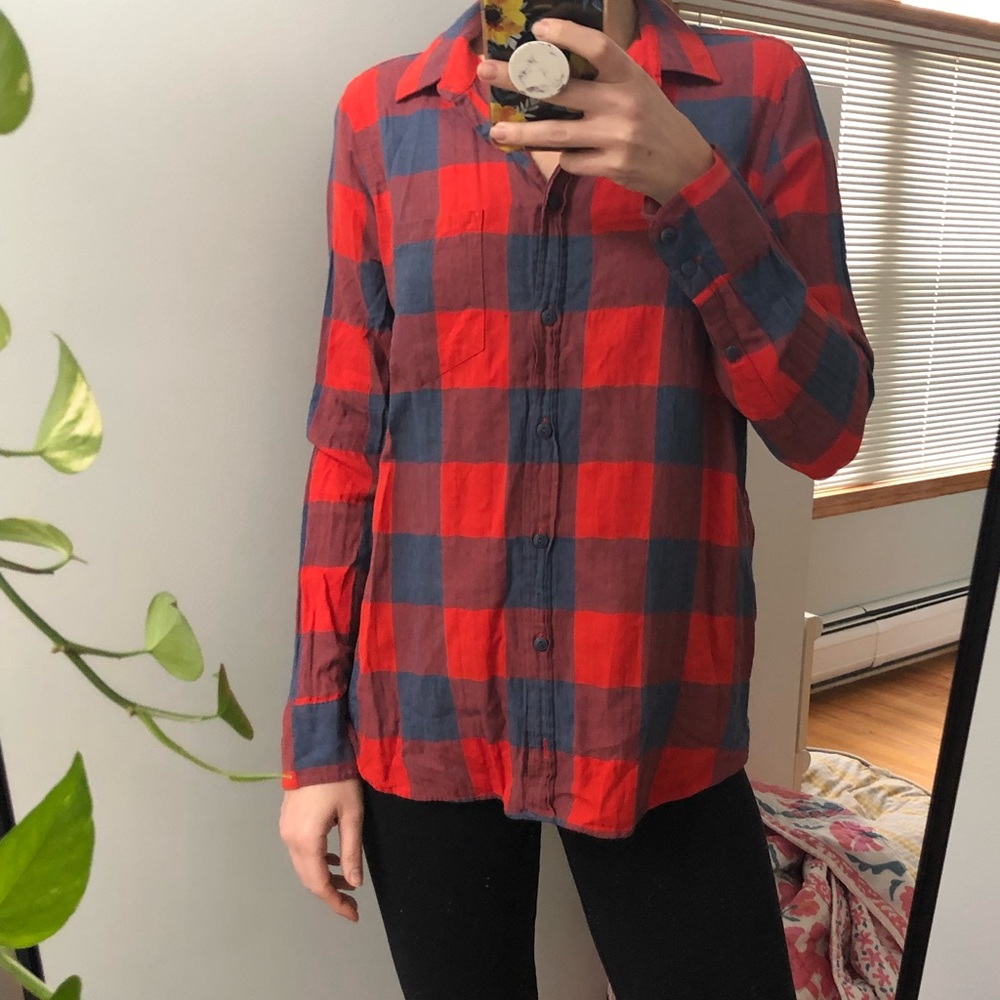 Jcrew boy fit plaid shirt